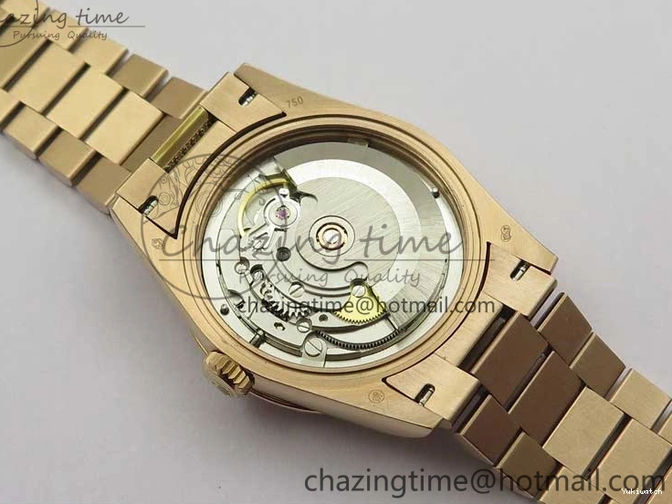 Bracelet Day-Date Dial Silver on Crystal RG A2836 Best Edition 128235 Marker Crystal BP President 36mm RG 0511